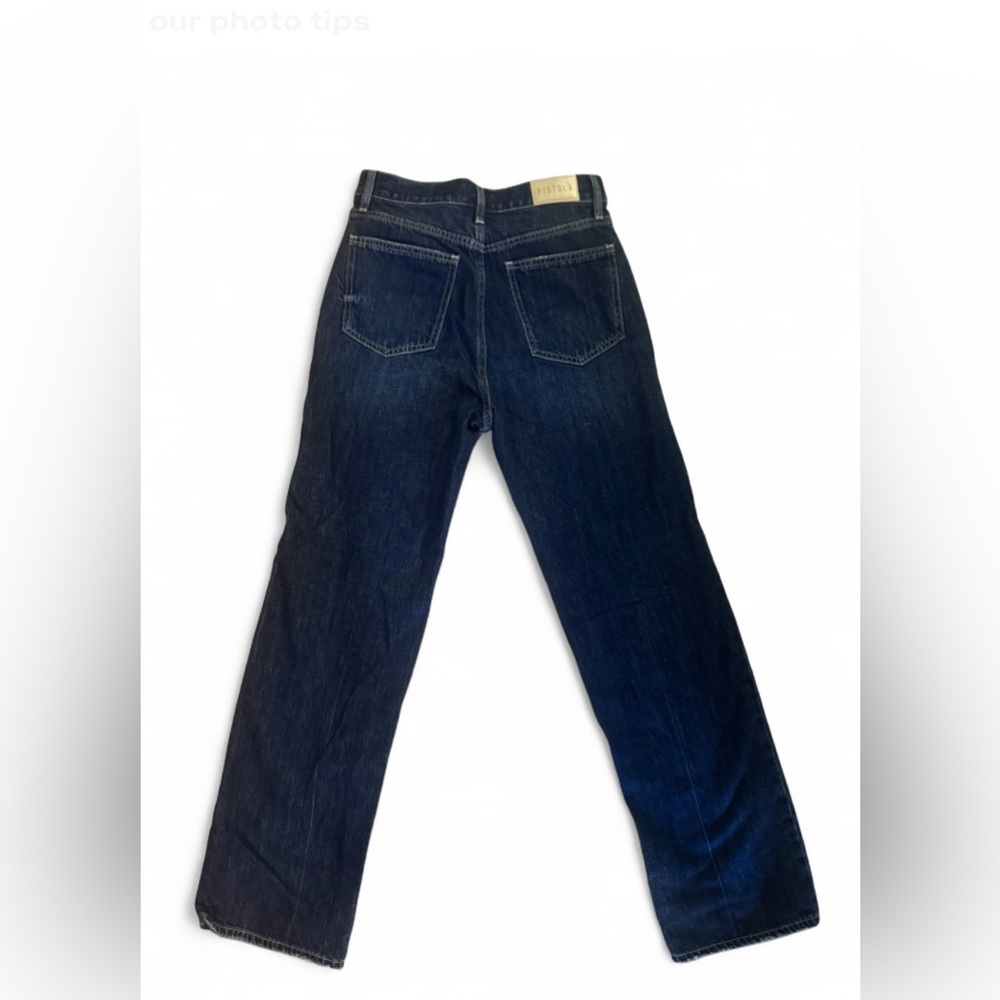 Pistola Cassie Dark Blue Flare & Wide Leg Jeans - Picture 8 of 11